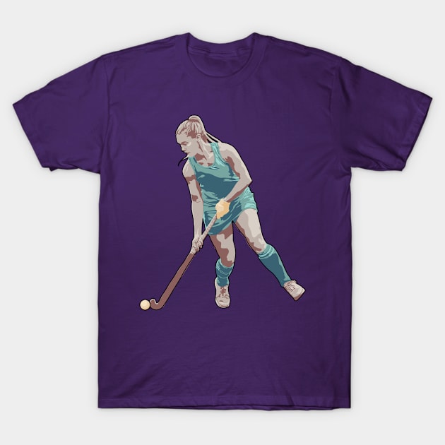 Field Hockey Player: Beach Vibes T-Shirt by ziafrazier